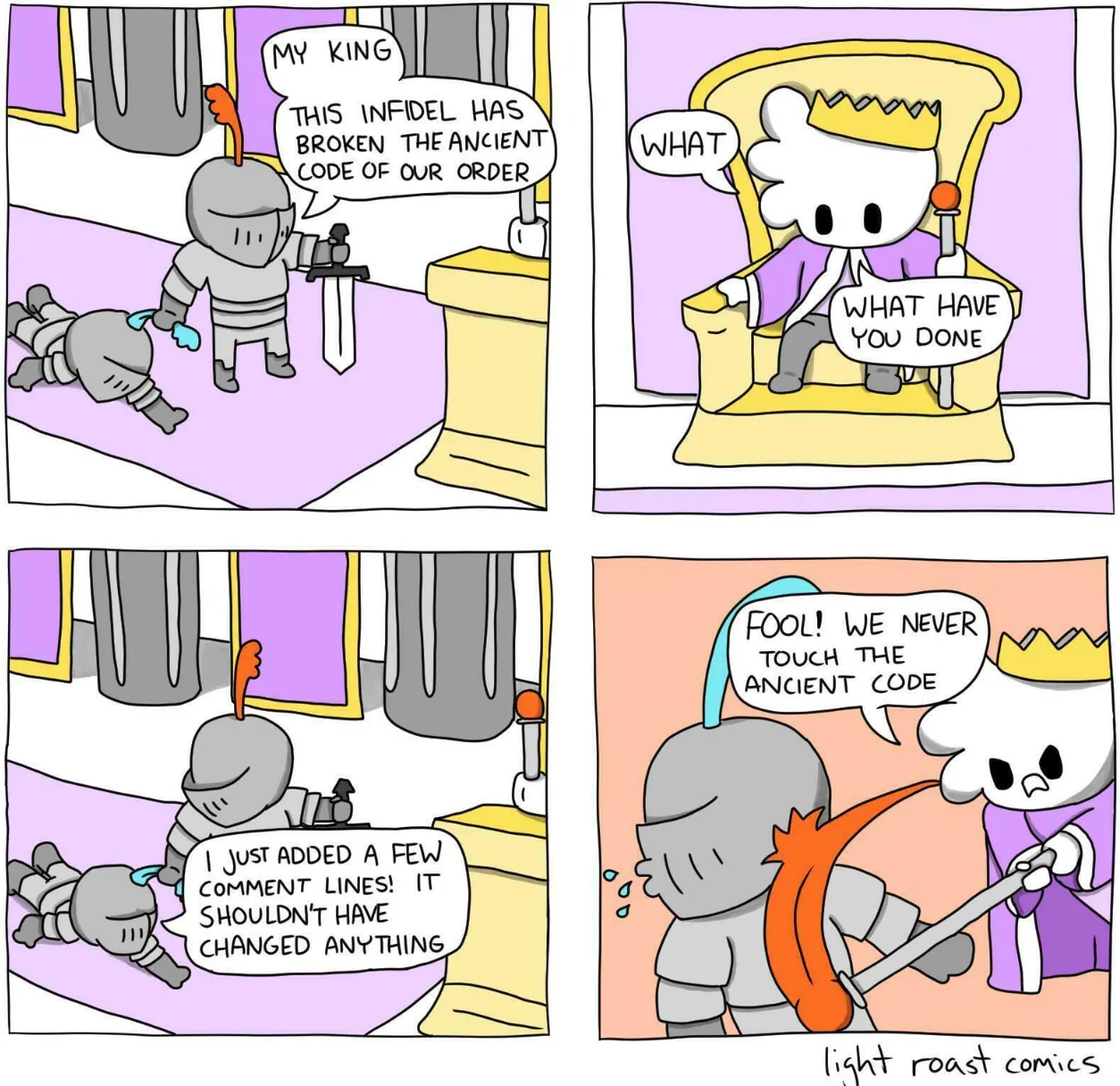 We never touch the ancient code